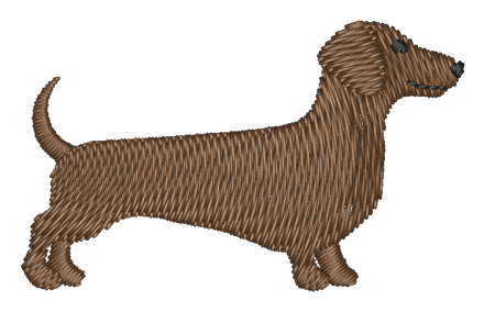 New Brown Dachshund 200 Embroidered Icon