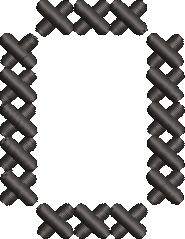 O Cross Stitch Black Embroidered Icon