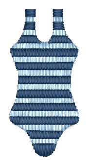 One Piece Swimsuit Embroidered Icon