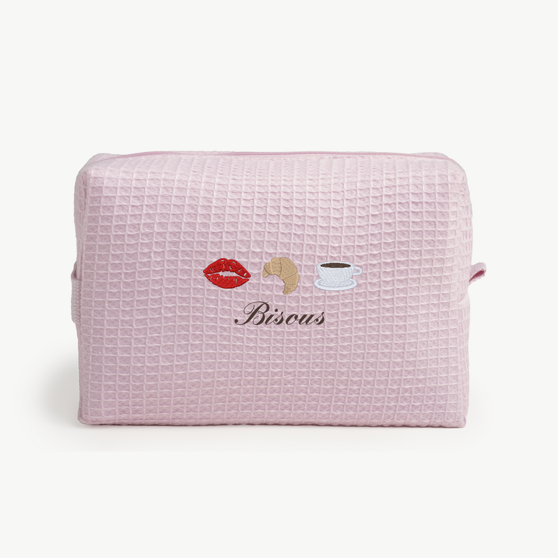Bisous Waffle Pouch