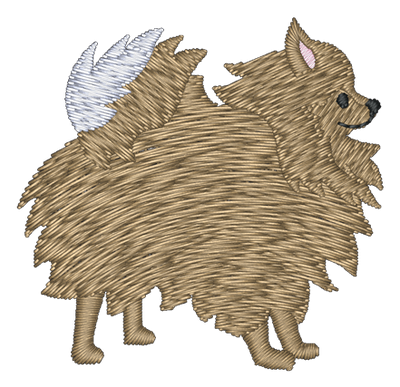 Pomeranian Dog 200 Embroidered Icon