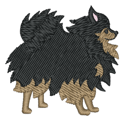 Pomeranian Dog Tricolor 200 Embroidered Icon
