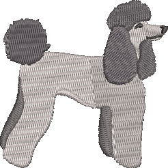 Poodle Embroidered Icon