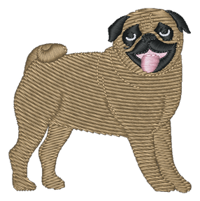 Pug Dog 200 Embroidered Icon