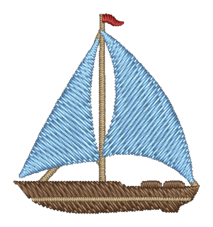 Sailboat Embroidered Icon