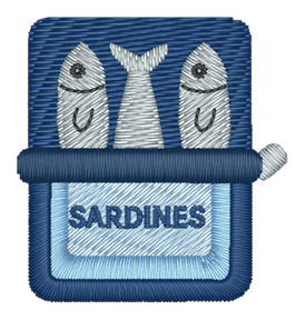 Sardines Embroidered Icon