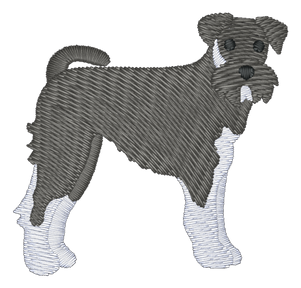 Schnauzer Dog 200 Embroidered Icon