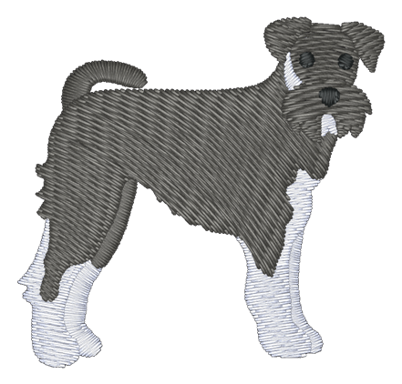 Schnauzer Dog 200 Embroidered Icon