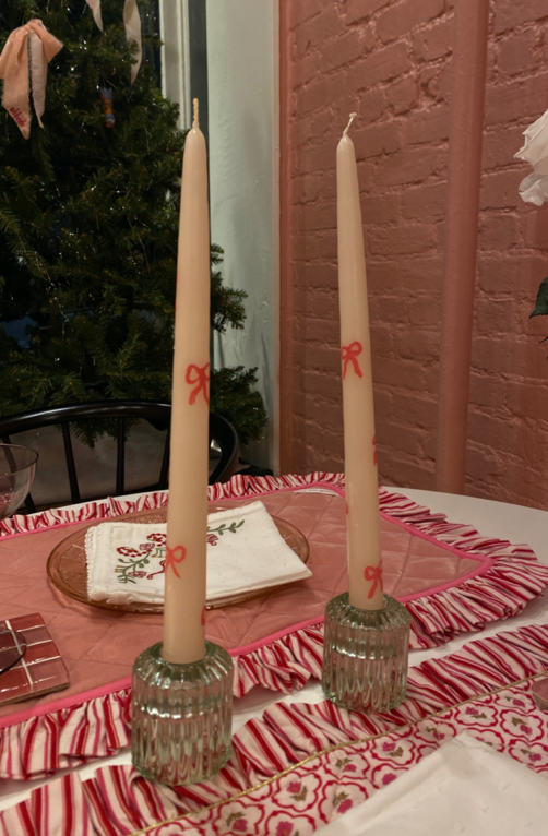 Handpainted Tapered Candle
