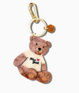 Hand-Painted New York Teddy Bear Keychain