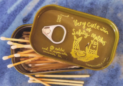 Green Very Cute Tin Matches