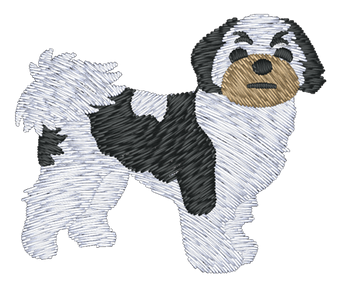 Shih Tsu Dog Short Hair 200 Embroidered Icon