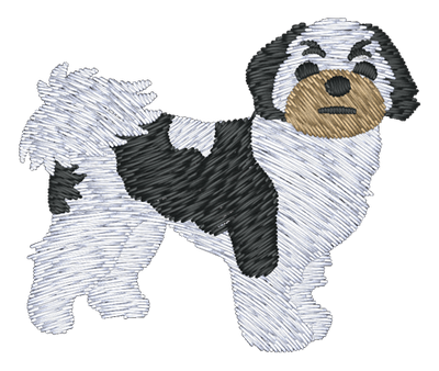 Shih Tsu Dog Short Hair 200 Embroidered Icon