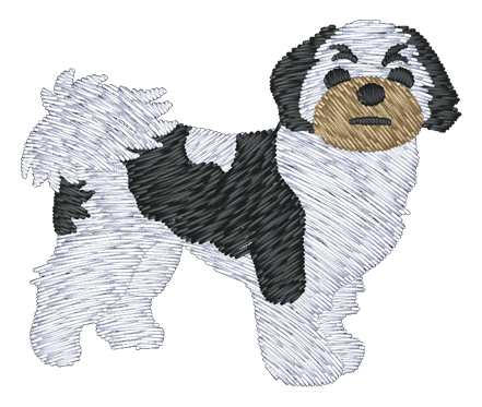 Shih Tsu Dog Short Hair 200 Embroidered Icon