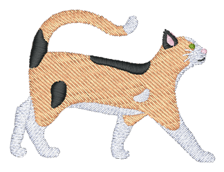 Short Hair Calico Cat Embroidered Icon