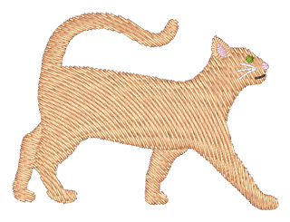 Short Hair Orange Cat Embroidered Icon