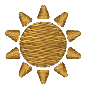Summer Sun Embroidered Icon