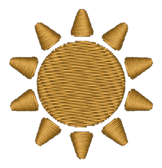Summer Sun Embroidered Icon