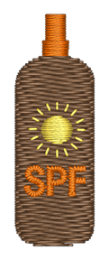 Sun Tan Lotion Embroidered Icon