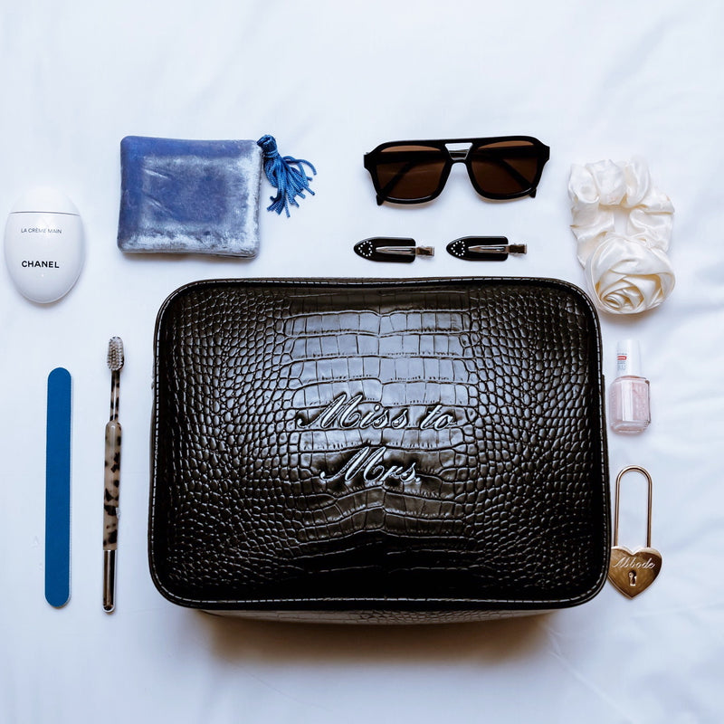 Custom Text Croc Pouch