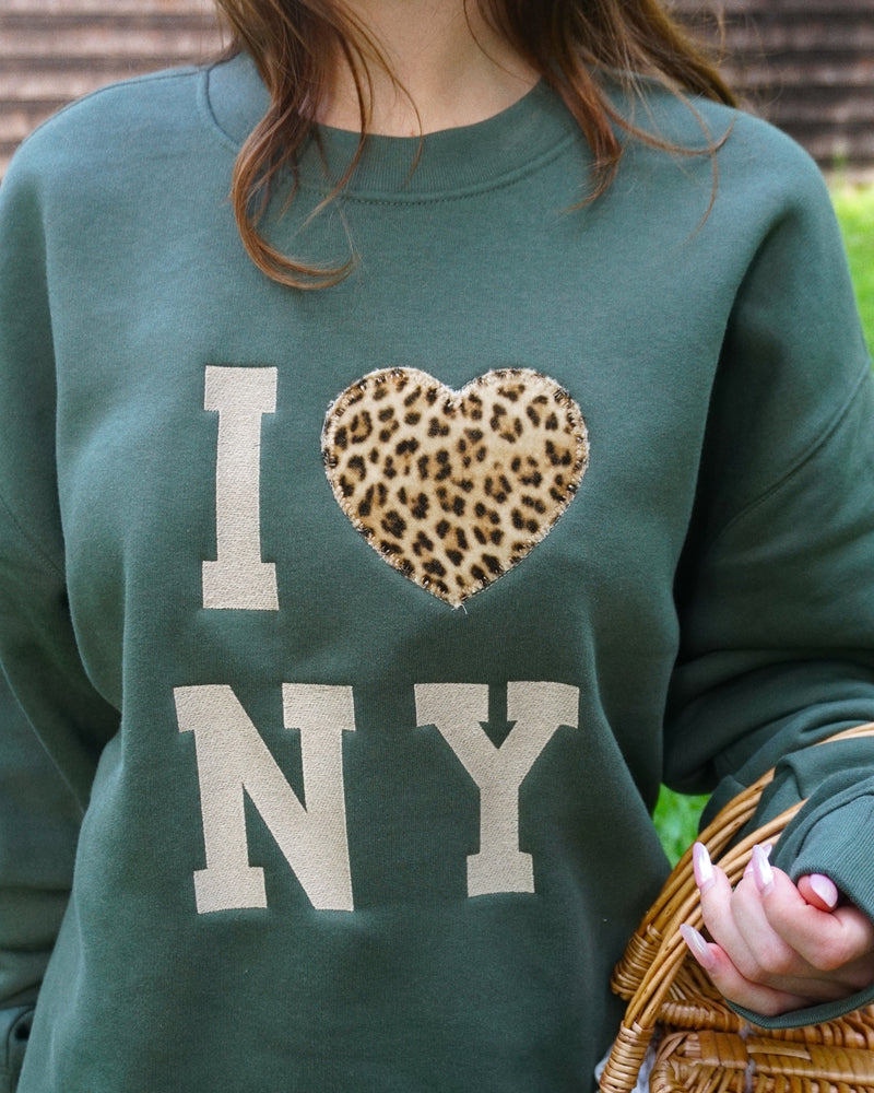 Olive I Heart NY Sweatshirt