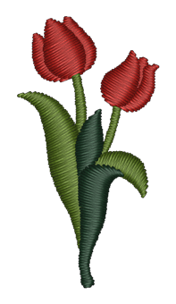 Tulips Embroidered Icon
