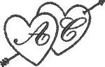 Initial Arrow Hearts