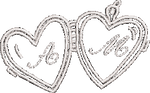 White Initial Locket