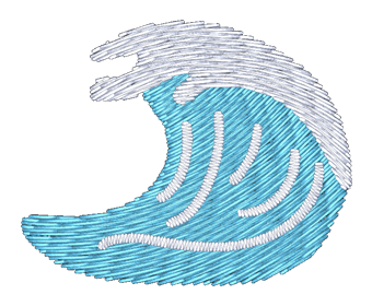 Wave Embroidered Icon