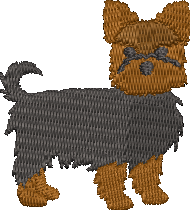 Yorkie Embroidered Icon