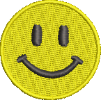 Smiley Face Embroidered Icon