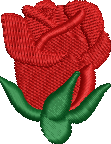 Rosebud Embroidered Icon