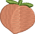 Peach Embroidered Icon