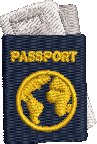 Passport Embroidered Icon