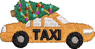 XMAS24 TAXI Embroidered Icon