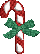 XMAS24 CANDYCANE BOW Embroidered Icon