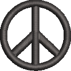 Peace Sign Embroidered Icon