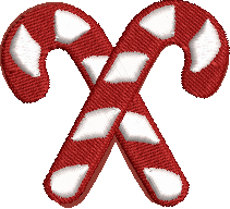 XMAS24 CANDYCANES CROSSED Embroidered Icon