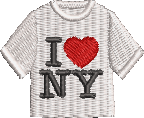 I Heart NY Shirt Embroidered Icon