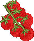 Vine Tomatoes Embroidered Icon