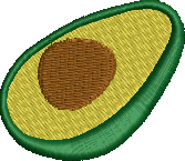 Avocado Embroidered Icon