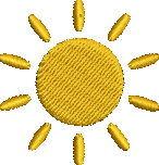 Sun Embroidered Icon