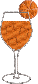 Aperol Spritz Embroidered Icon