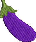Eggplant Embroidered Icon