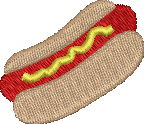 Hot Dog Embroidered Icon