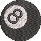 8 Ball Embroidered Icon