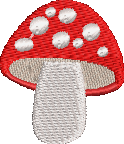 Mushroom 2 Embroidered Icon