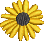 Yellow Flower Embroidered Icon