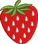 Strawberry Embroidered Icon