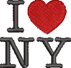 I Heart NY Embroidered Icon